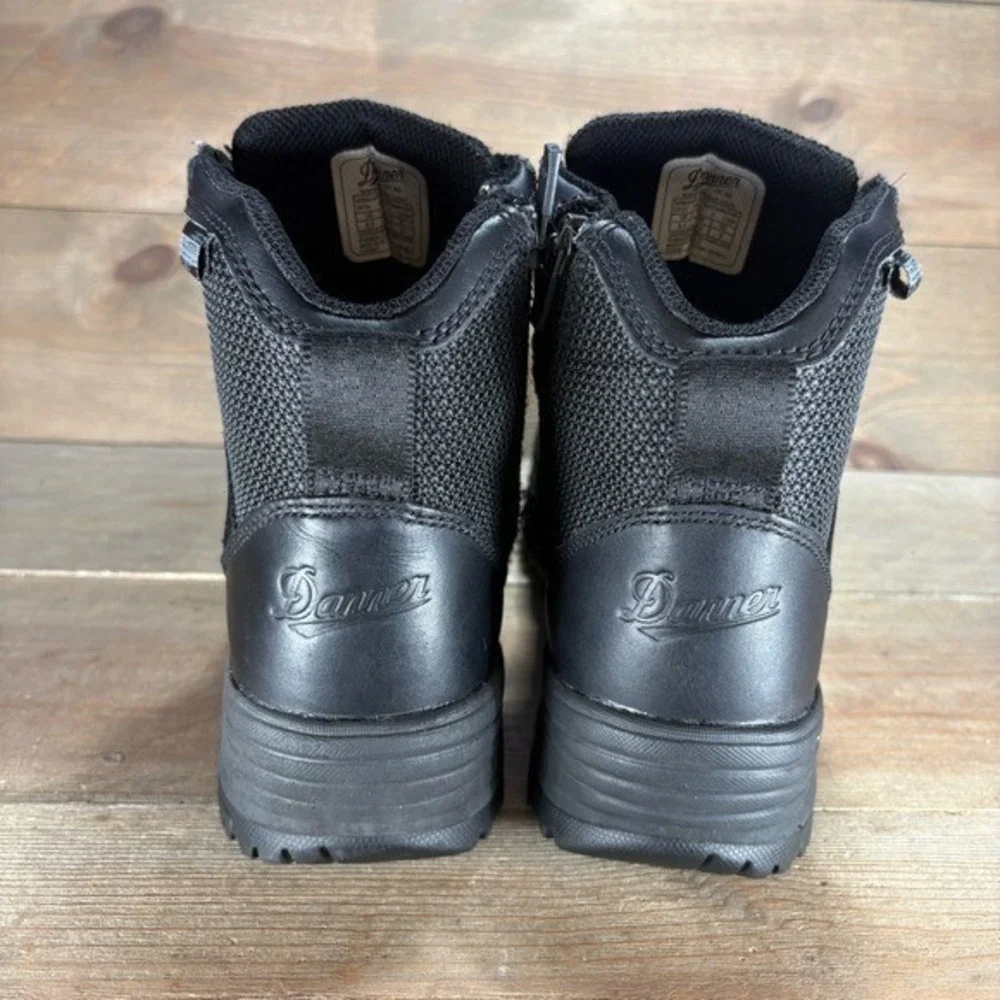 danner scorch side zip mens size 9.5 boots comfort black military comfort shoes